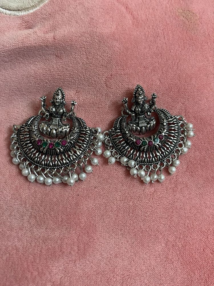 Oxidized Silver Earrings