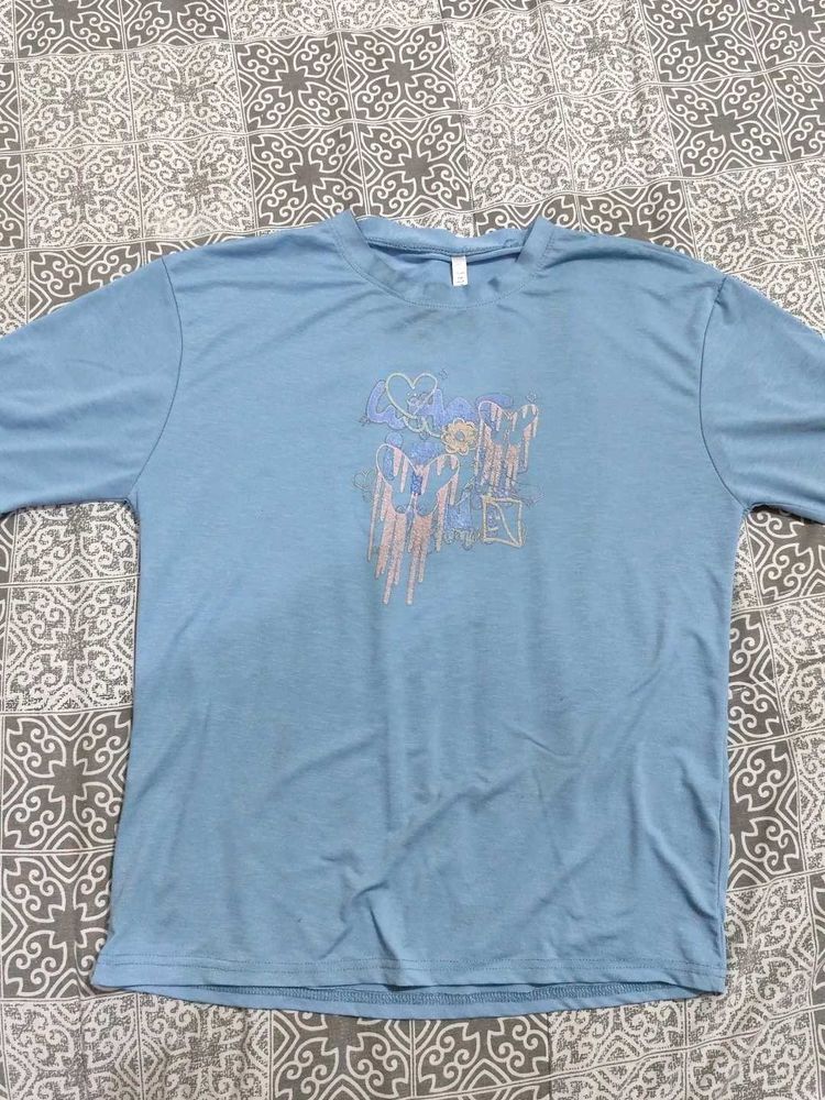 Light Blue Graphic Tee