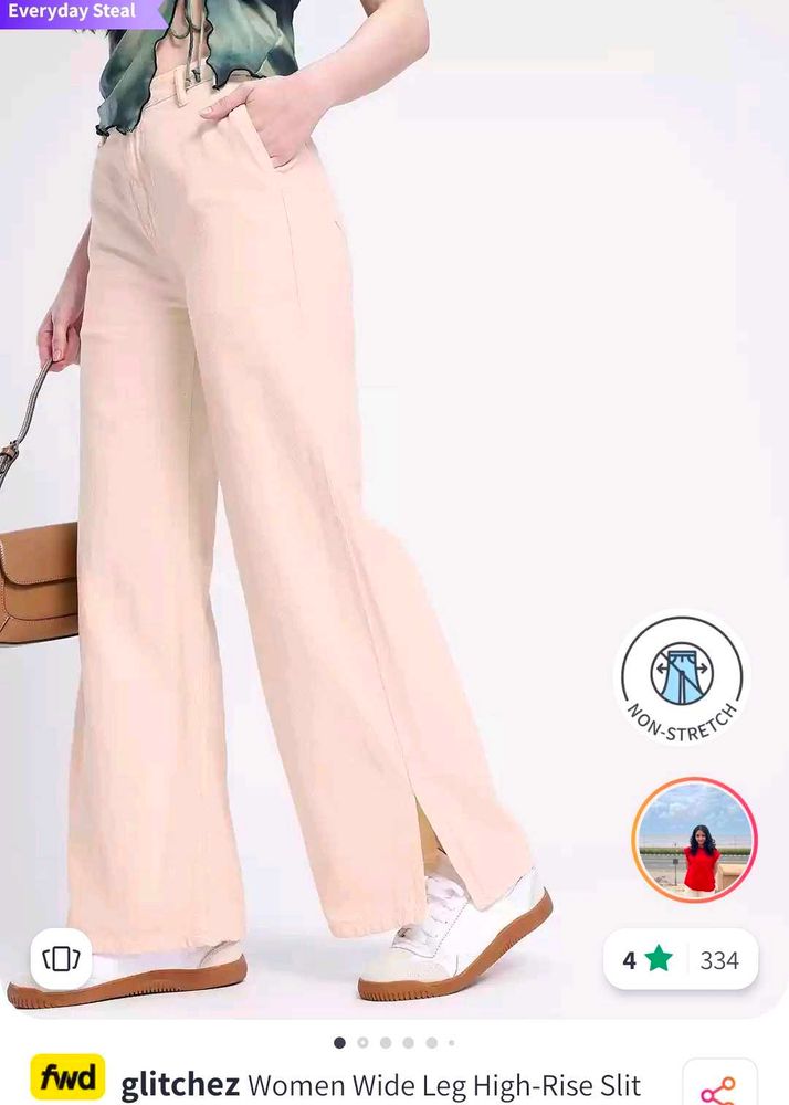 Glitchez Wide-Leg High-Rise Slit Jeans – Stylish