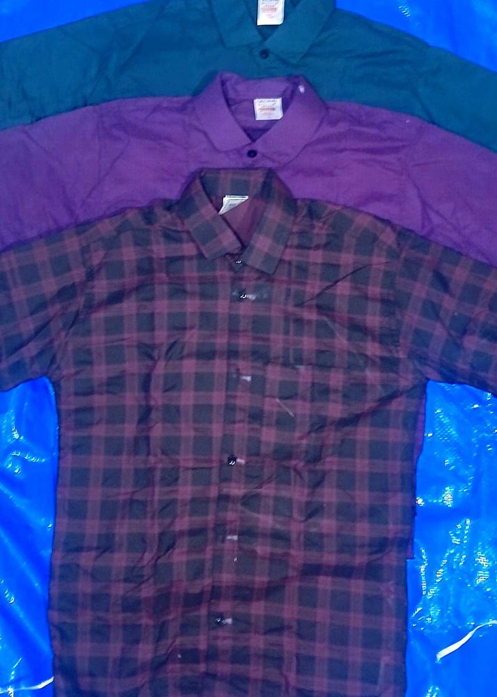 Men Shirts Full Sleeve With Pocket .Combo Of Three