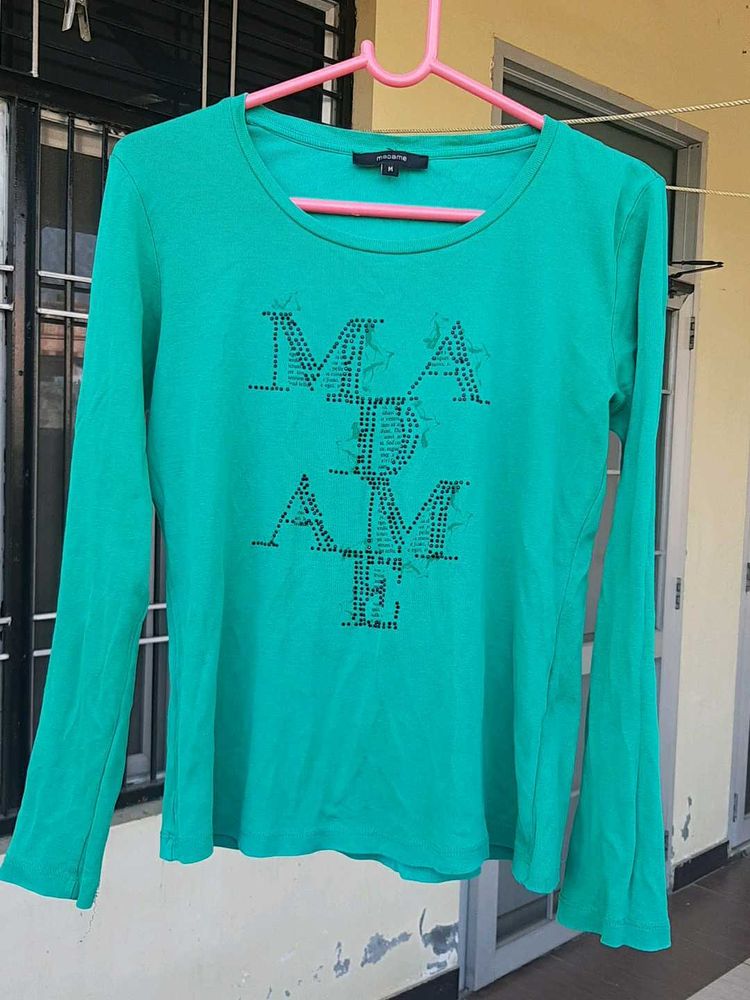 Green Long Sleeve Top
