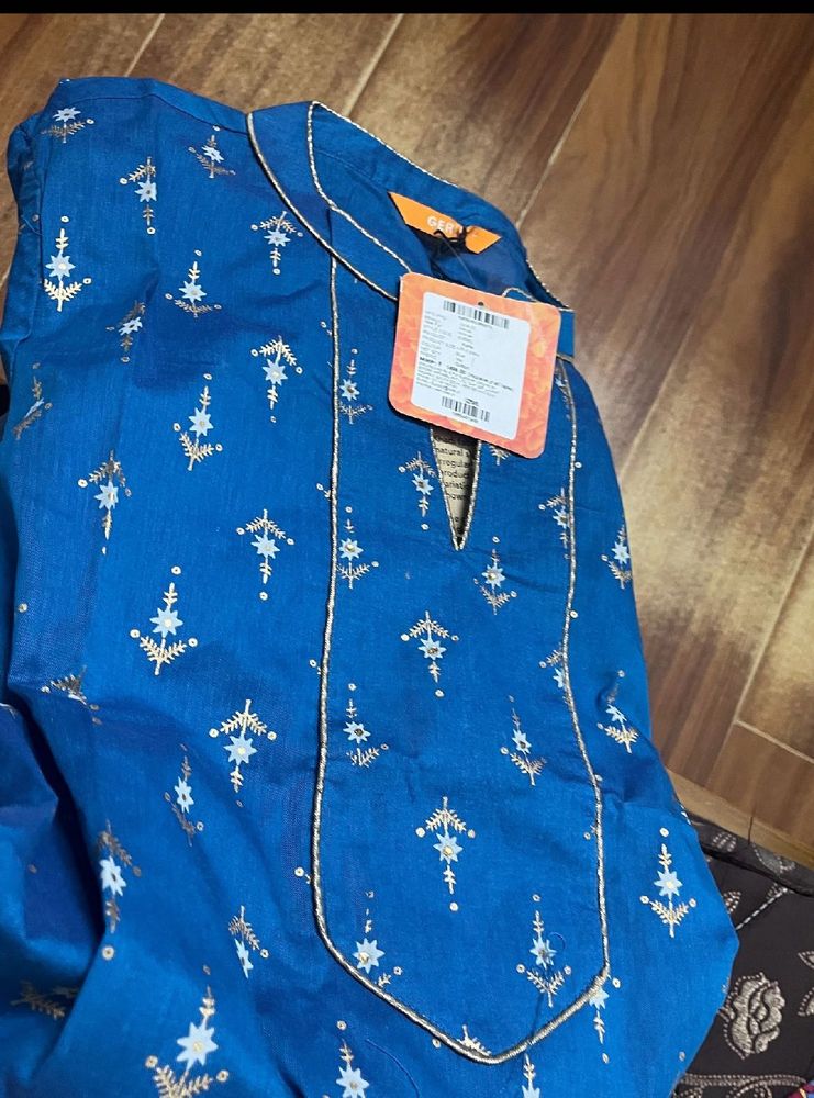 Kurti With Golden Work