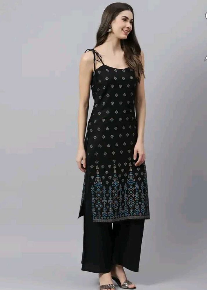 Black Cotton Kurti