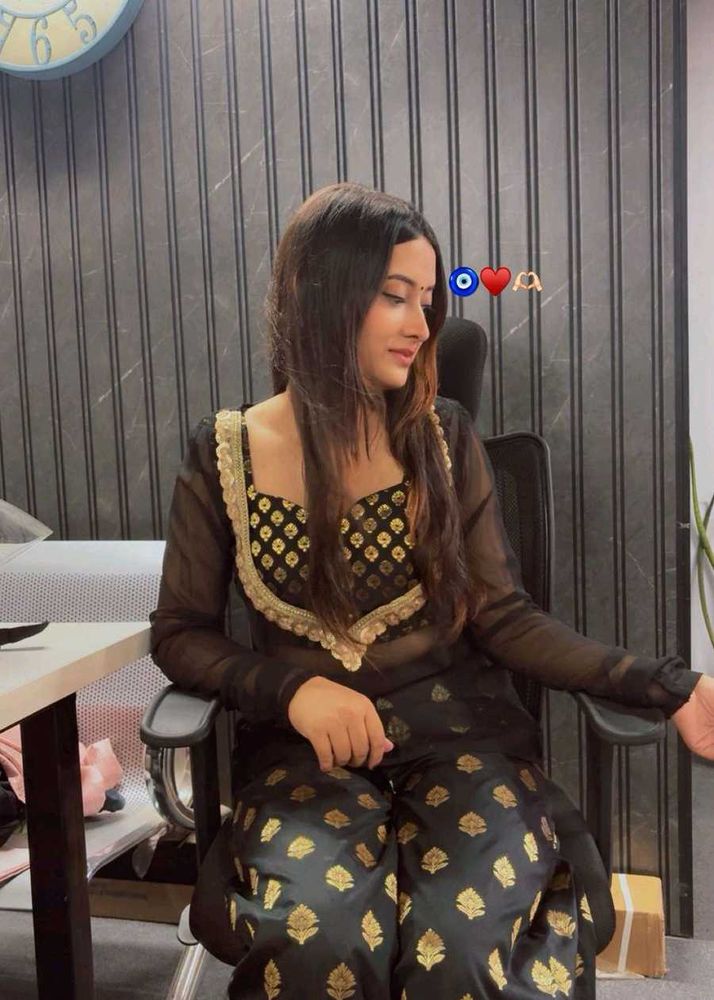 Black &amp; Gold Kurta Suit