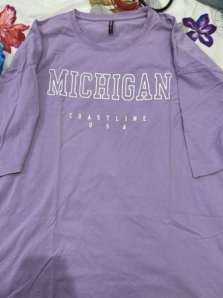Michigan Graphic Oversized Unisex Tee