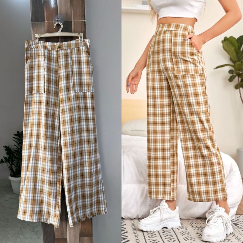 SHEIN PLAID HIGHWAIST TROUSER