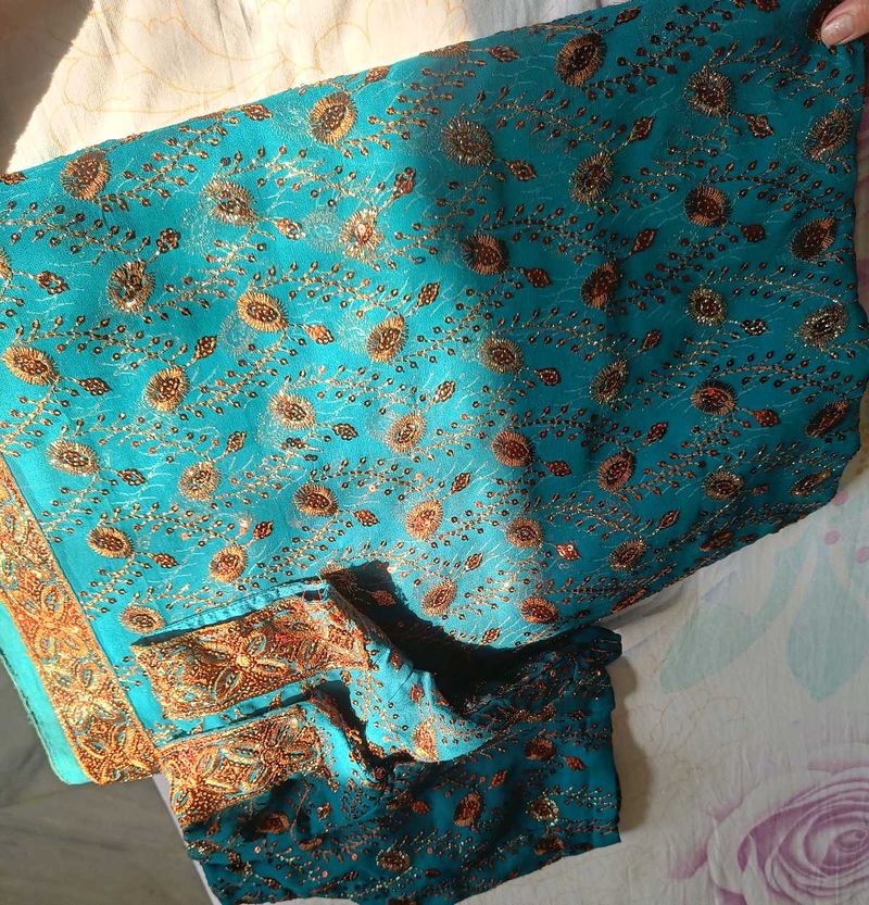 Ready Saree With Blouse Only 499