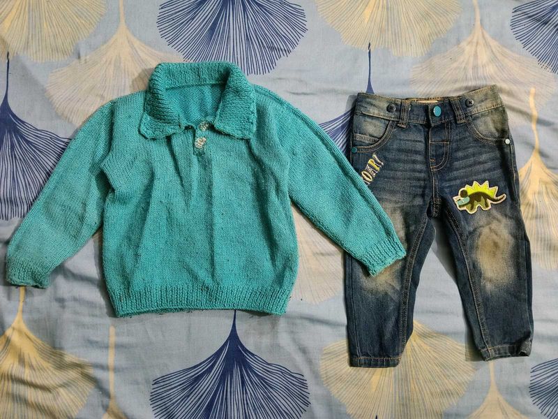 Baby Outfit Set: Sweater &amp; Jeans