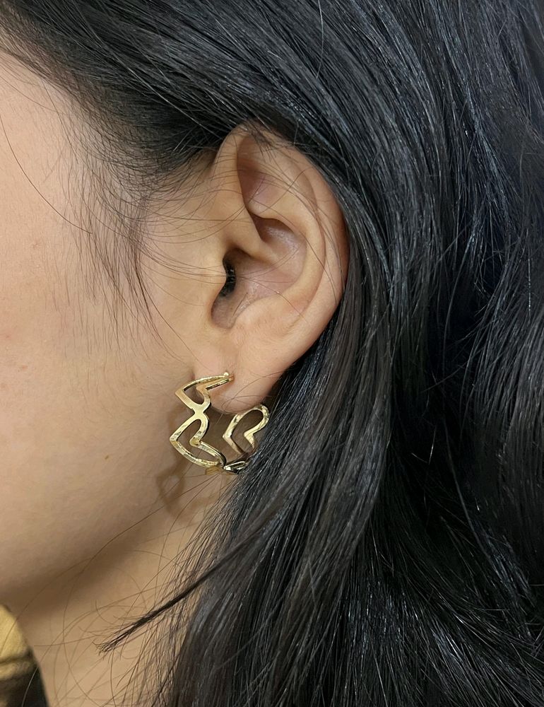 Heart Hoop Earrings