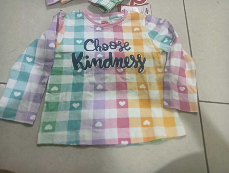 Baby Girl Plaid Kindness Shirt