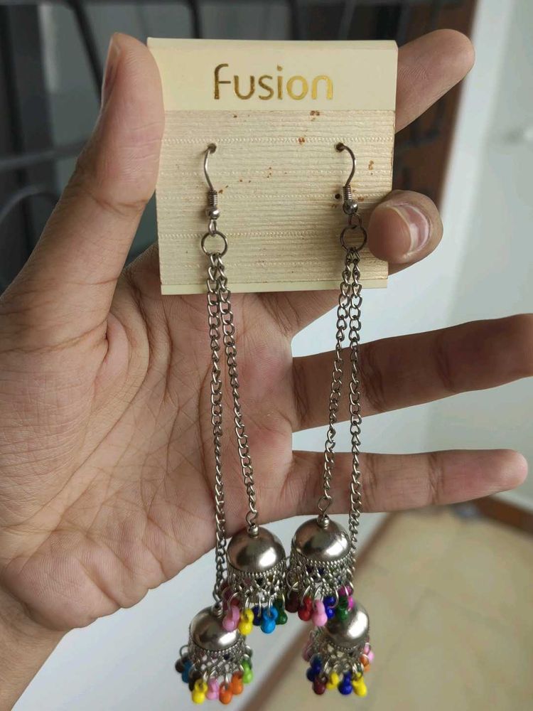 Fusion Jhumka Earrings
