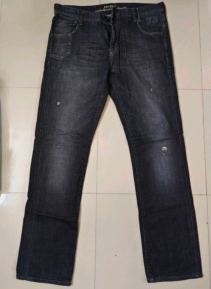 Pepe Jeans Distressed Black Denim Jean