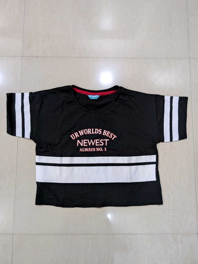 Crop Tshirt Black(New)