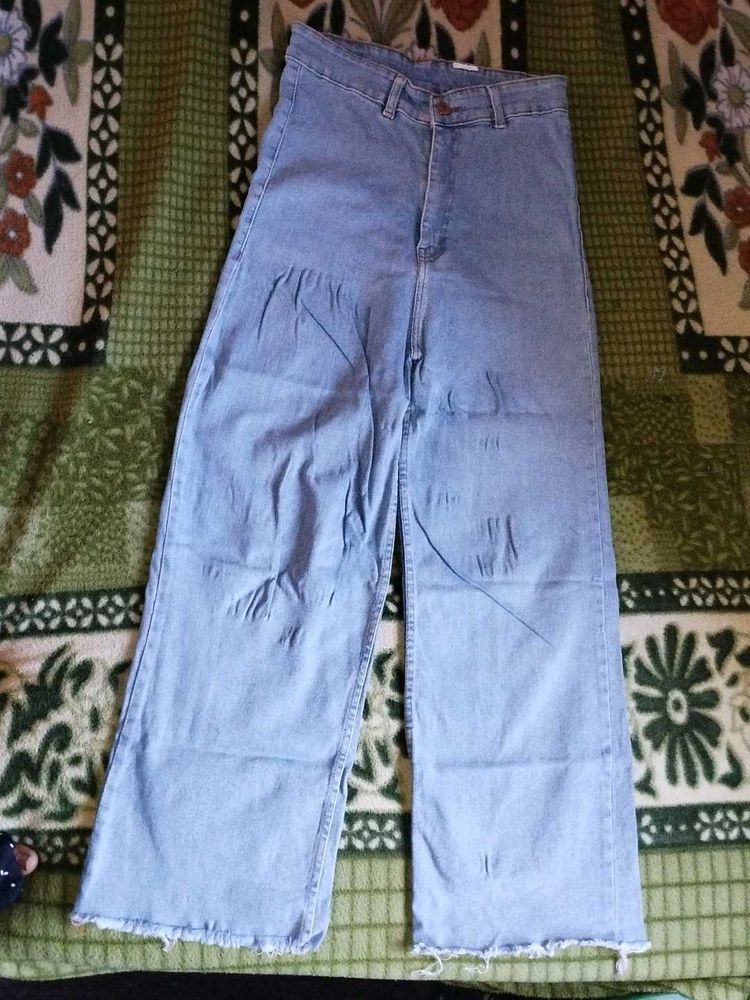 Wide Leg Denim Jeans