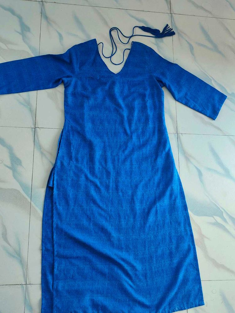 Blue Cotton Kurta