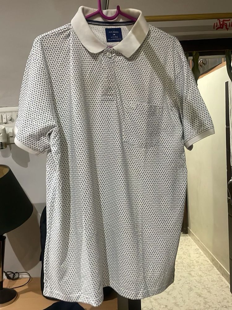 Patterned Polo Shirt