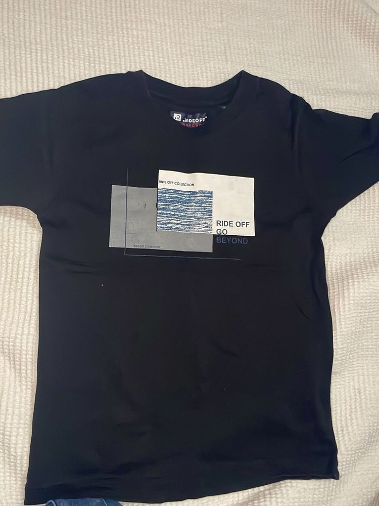Graphic Print Black T-Shirt