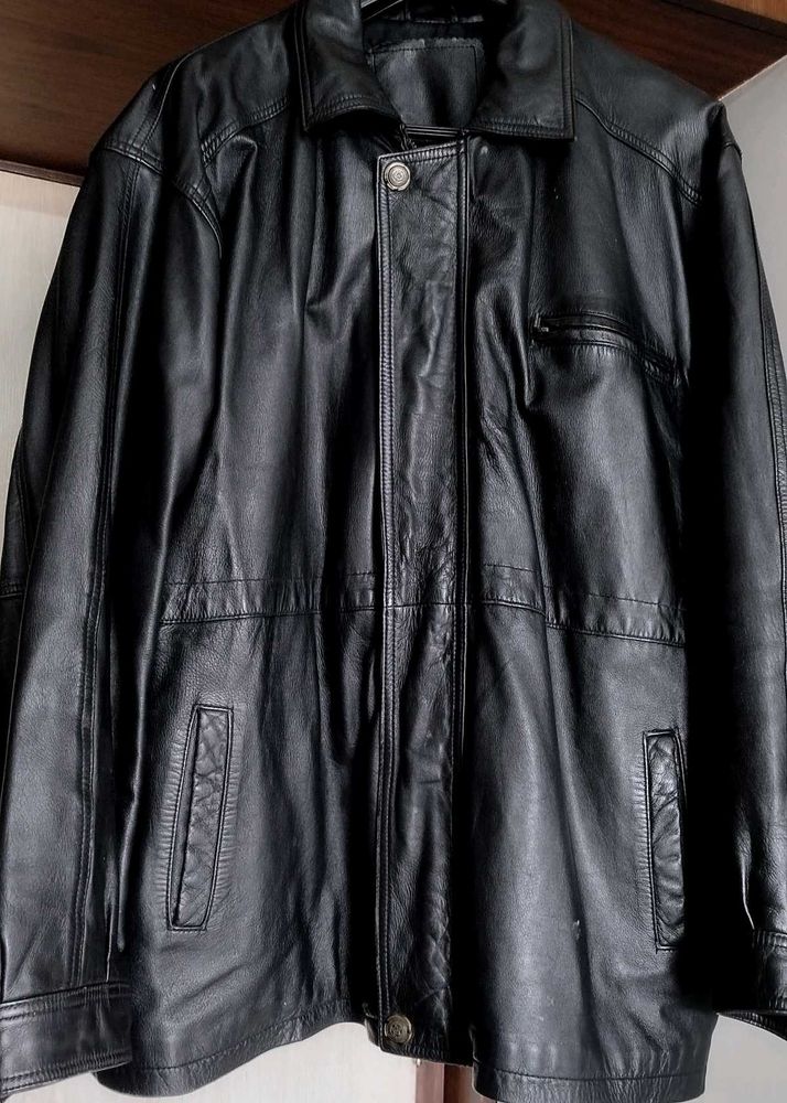 Leather Jacket For Men In Black Colour