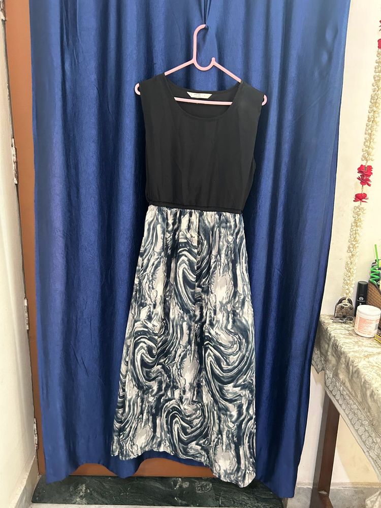 Black Printed 👗 Dress