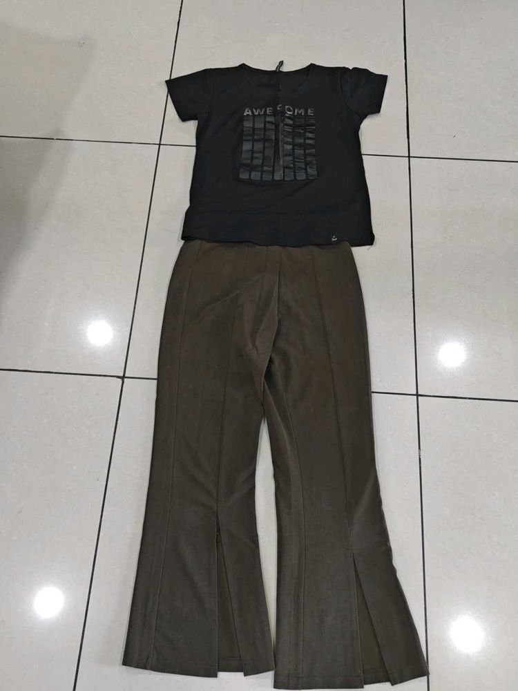 T-Shirt &amp; Flare Pant Set