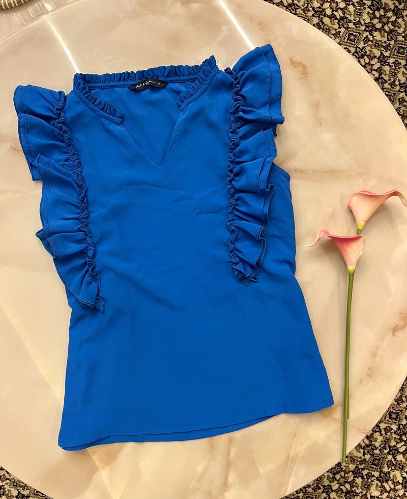 Royal Blue Ruffle Top💙