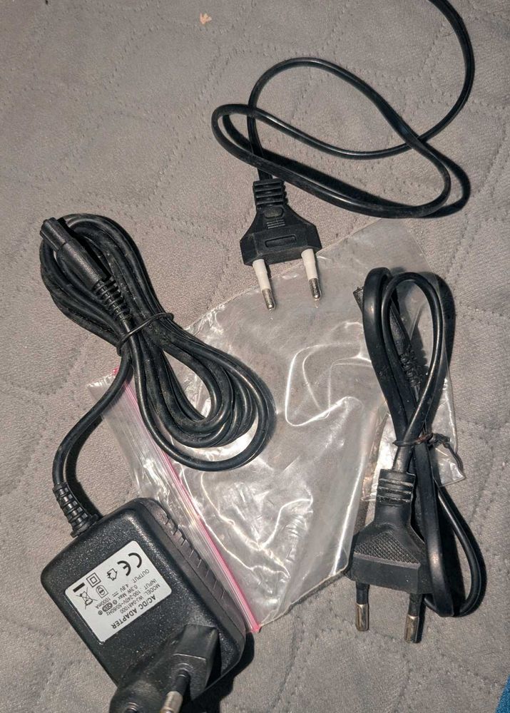 Power Cord Set Of 3 Ac Dc 2 Pin