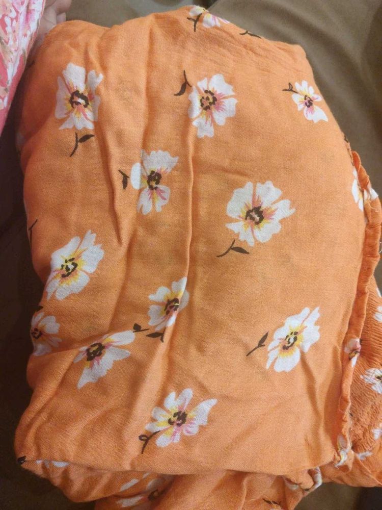 Floral Print Long Frock