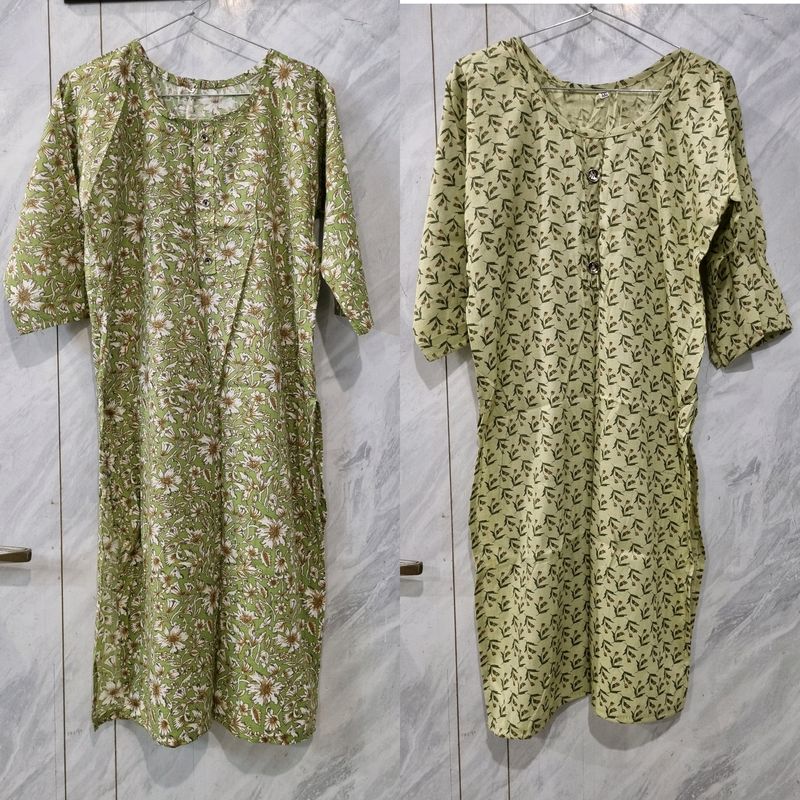 Green Floral Kurti&#39;s 🎀
