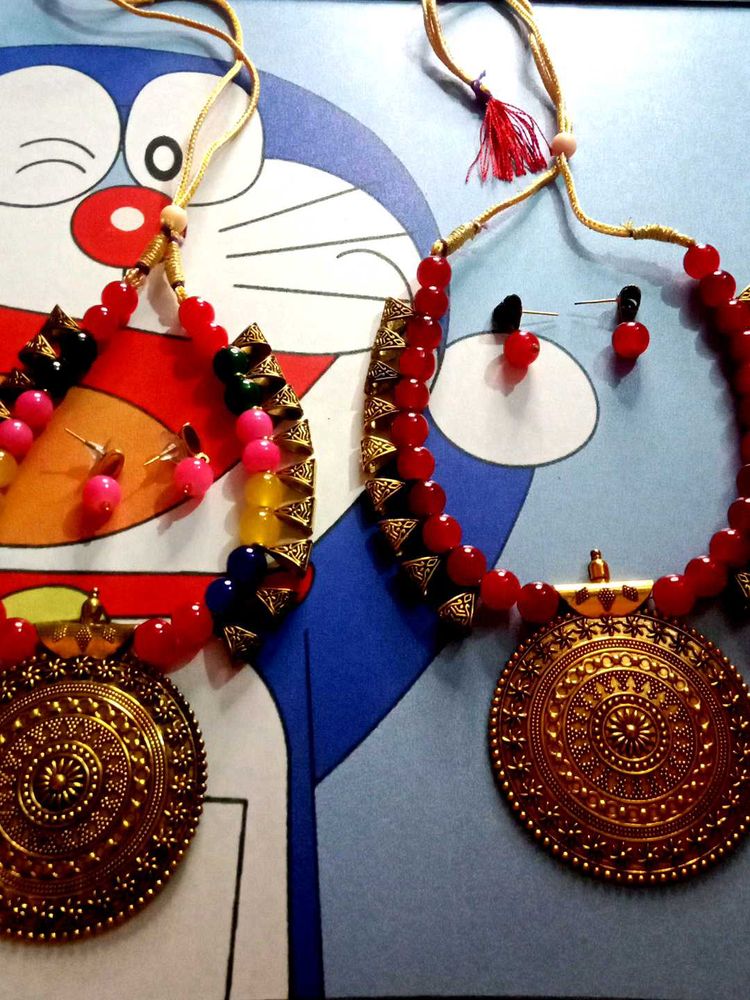 Buy1get 1 Free Jaipuri Necklace And Earring