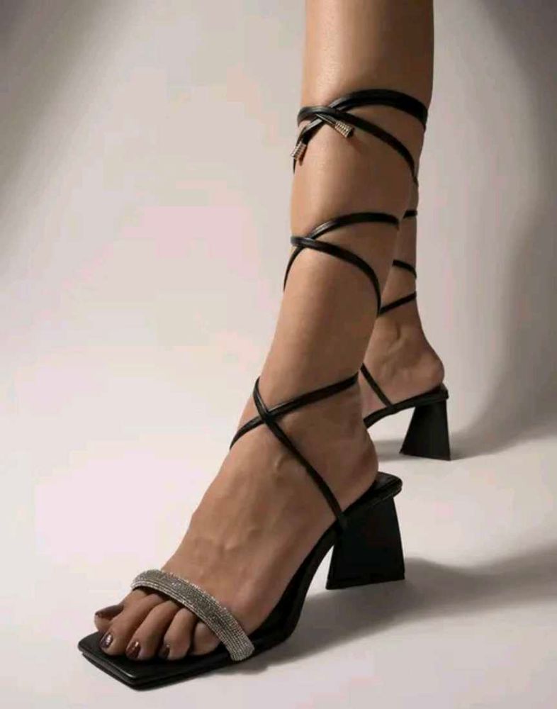Brand New Strappy Black Heels