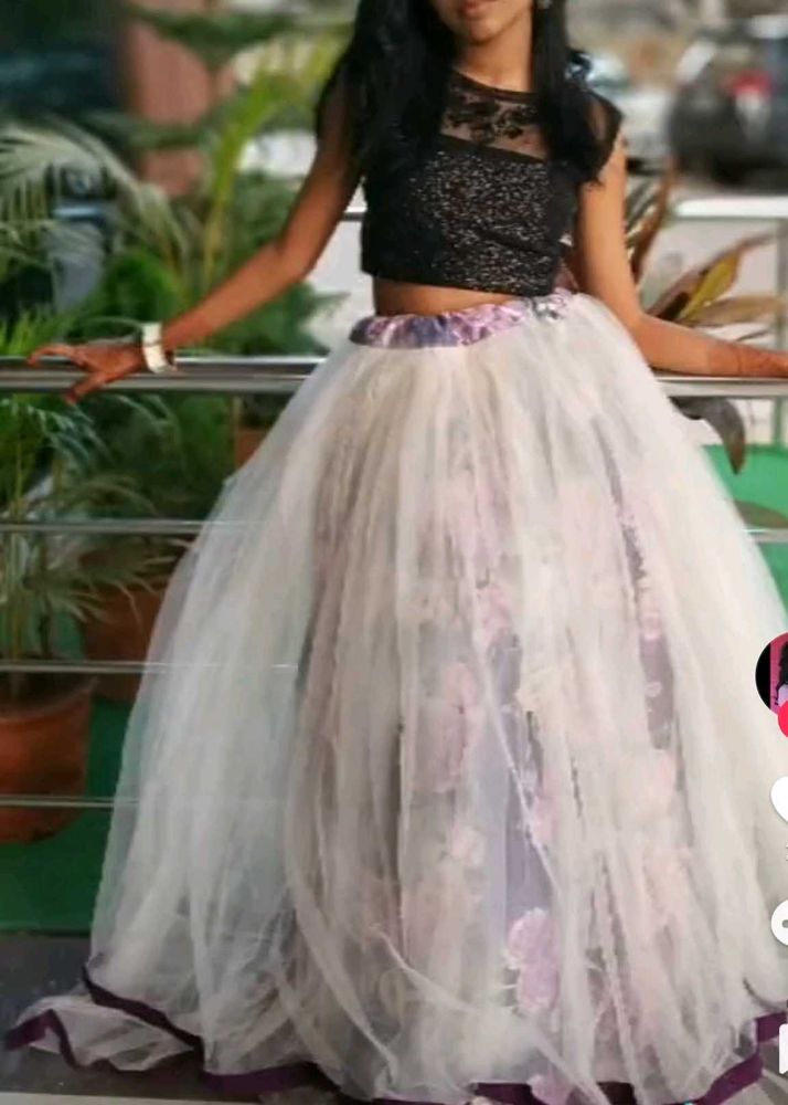 Floral Lehenga Skirt Set