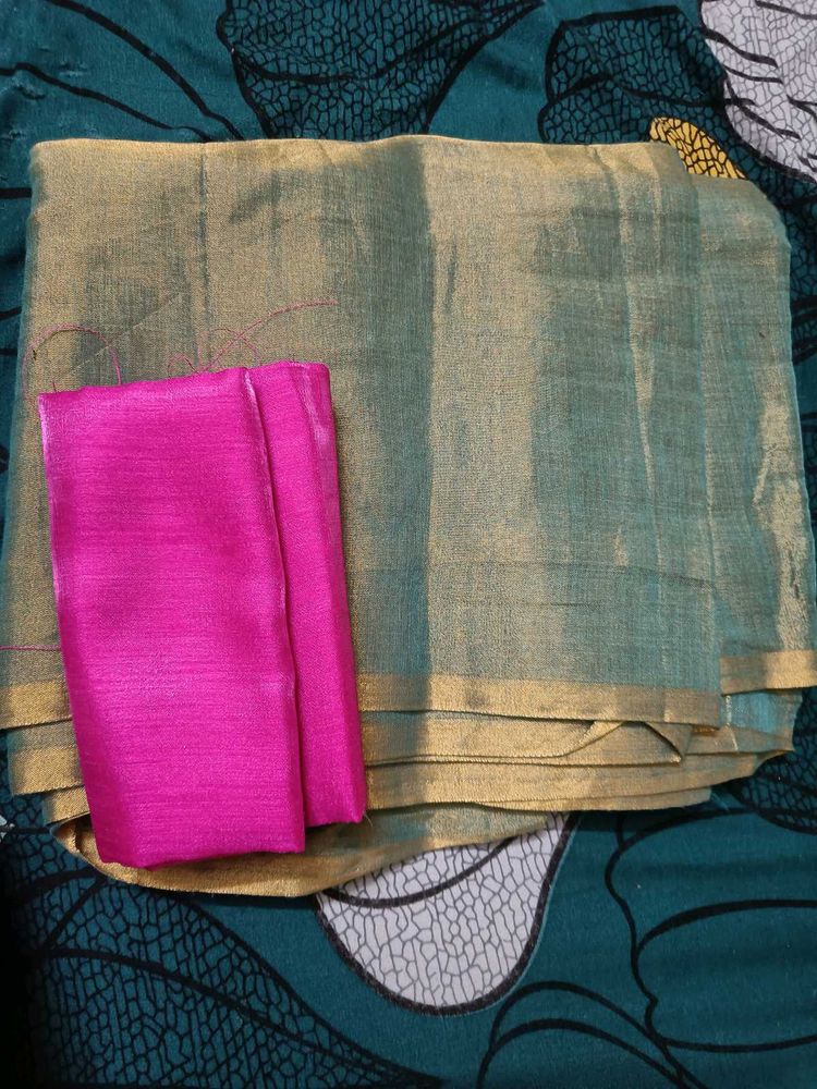 Dual Shade Tissue Saree