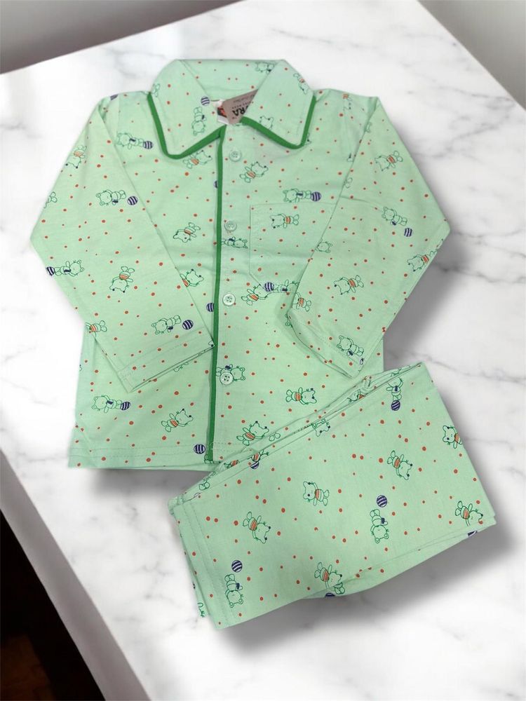 Cute Bear Print Pajama Set