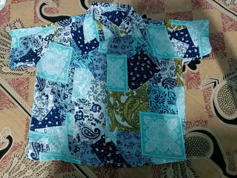 Patterned Button-Down Shirt