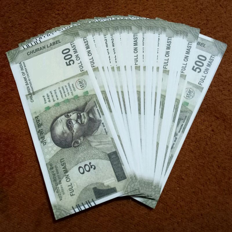 Children Bank Of India 500 Ka 1 Note