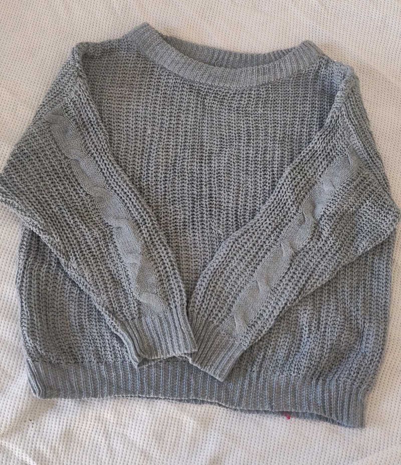 Gray Knit Sweater