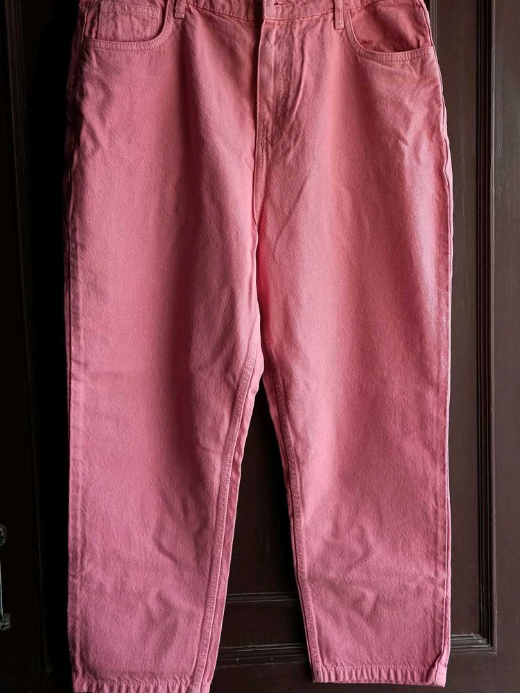 Zudio baby pink Mom Fit Jeans (Brand new With tag)