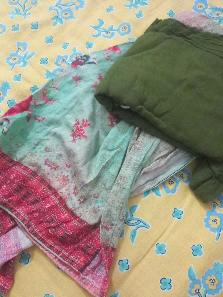 🍀🌺Green Kurta Set