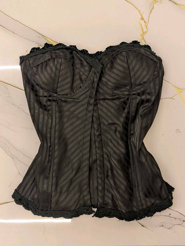 Black Edgy Gothy Emo Corset