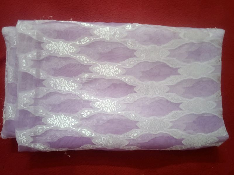 Beautiful Lavender Organza Saree