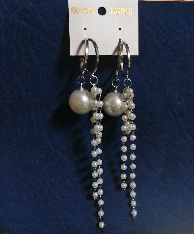 Drop beads beautiful pearl earrings