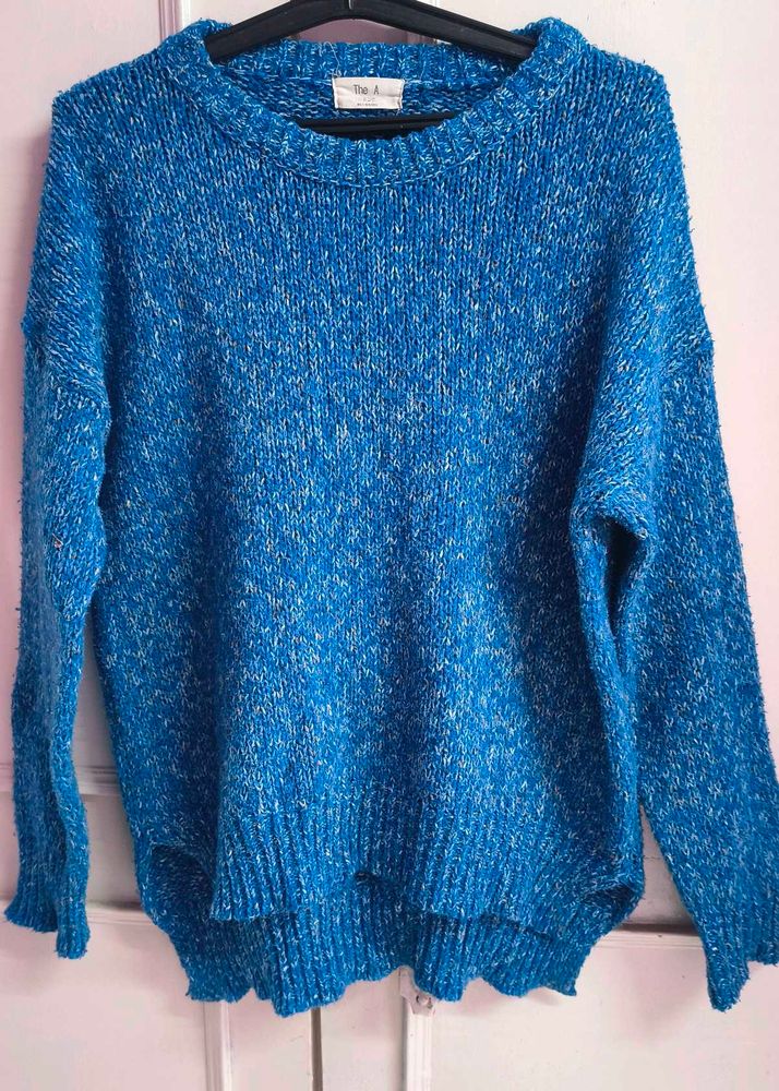 Blue Knit Pullover