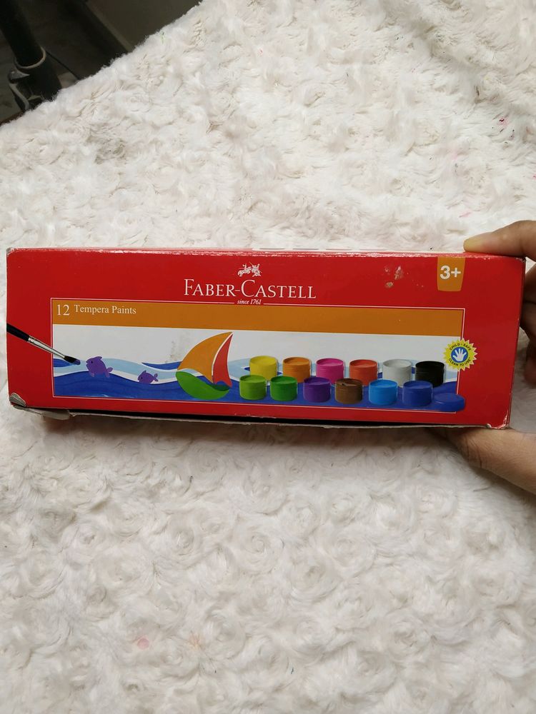Faber -Castell  12 Tempera Paints 🎨🖌️