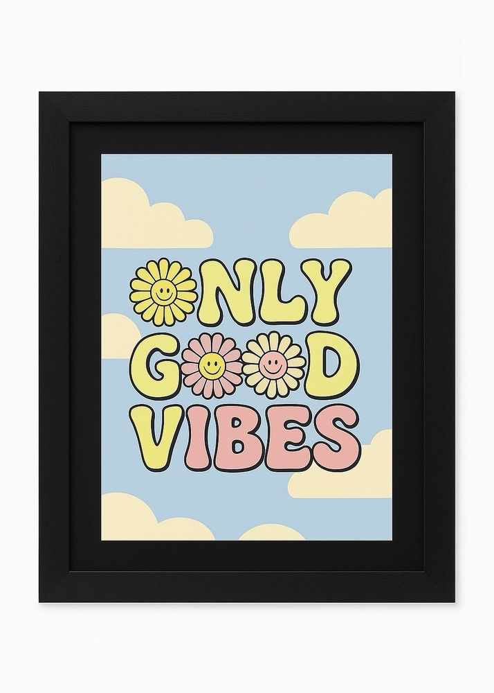 Good Vibes Framed Art Print