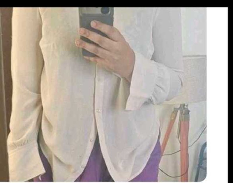 Elegant White Button-Down Top