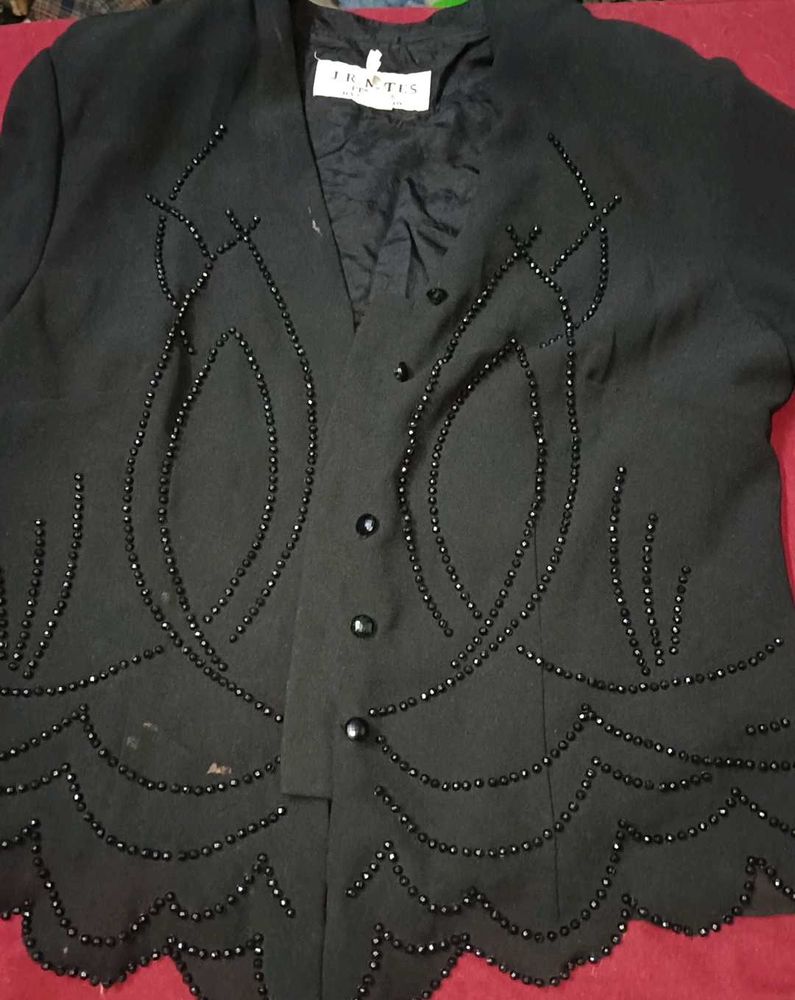 Vintage Black Embellished Jacket