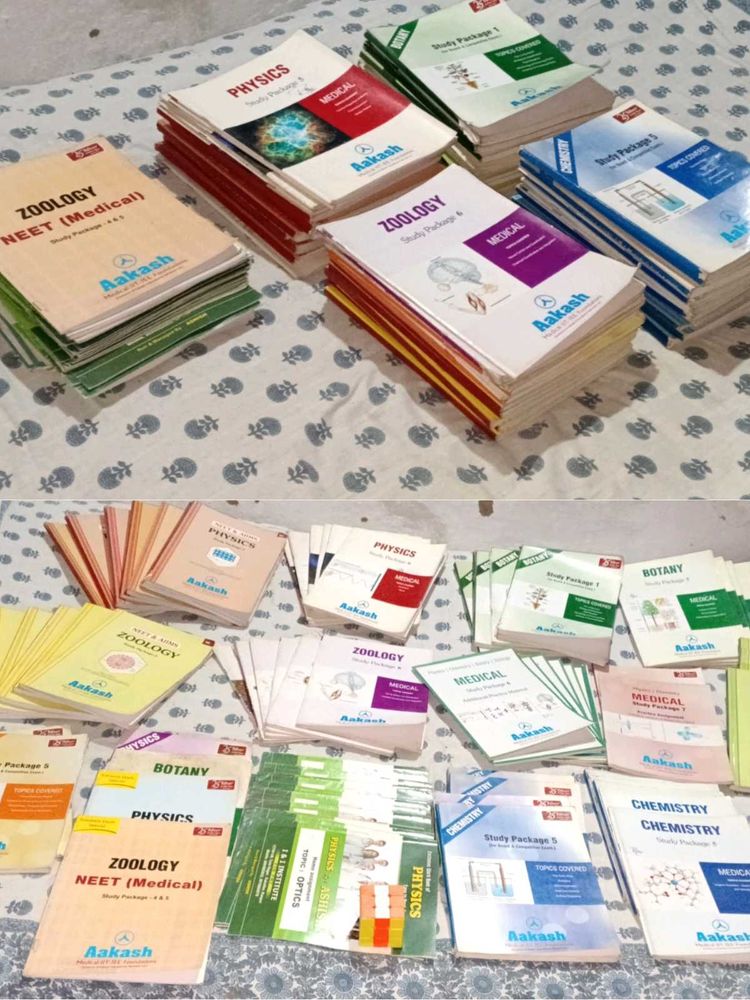 Neet &amp; JEE Aakash Prep Big Set + Free Extra Books