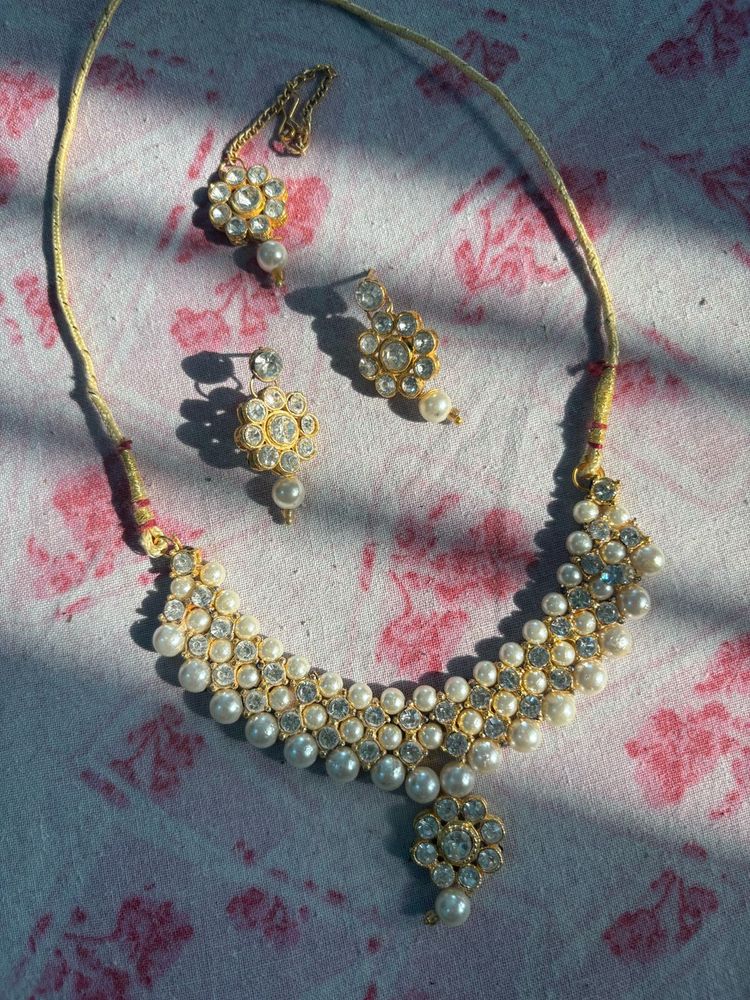 Pearl &amp; Stone Jewelry Set