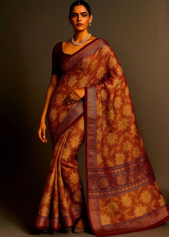 Elegant Floral Saree