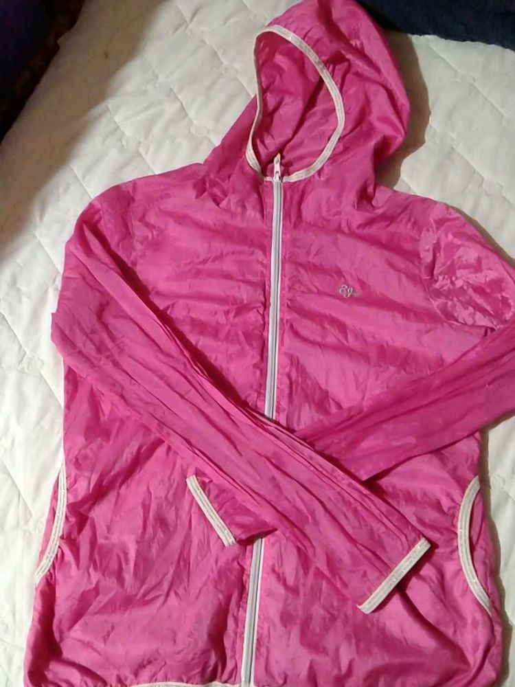 Pink Lightweight Windbreaker Jacket